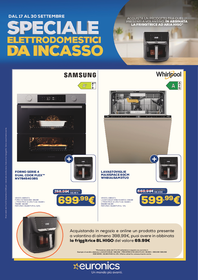 SPECIALE ELETTRODOMESTICI DA INCASSO