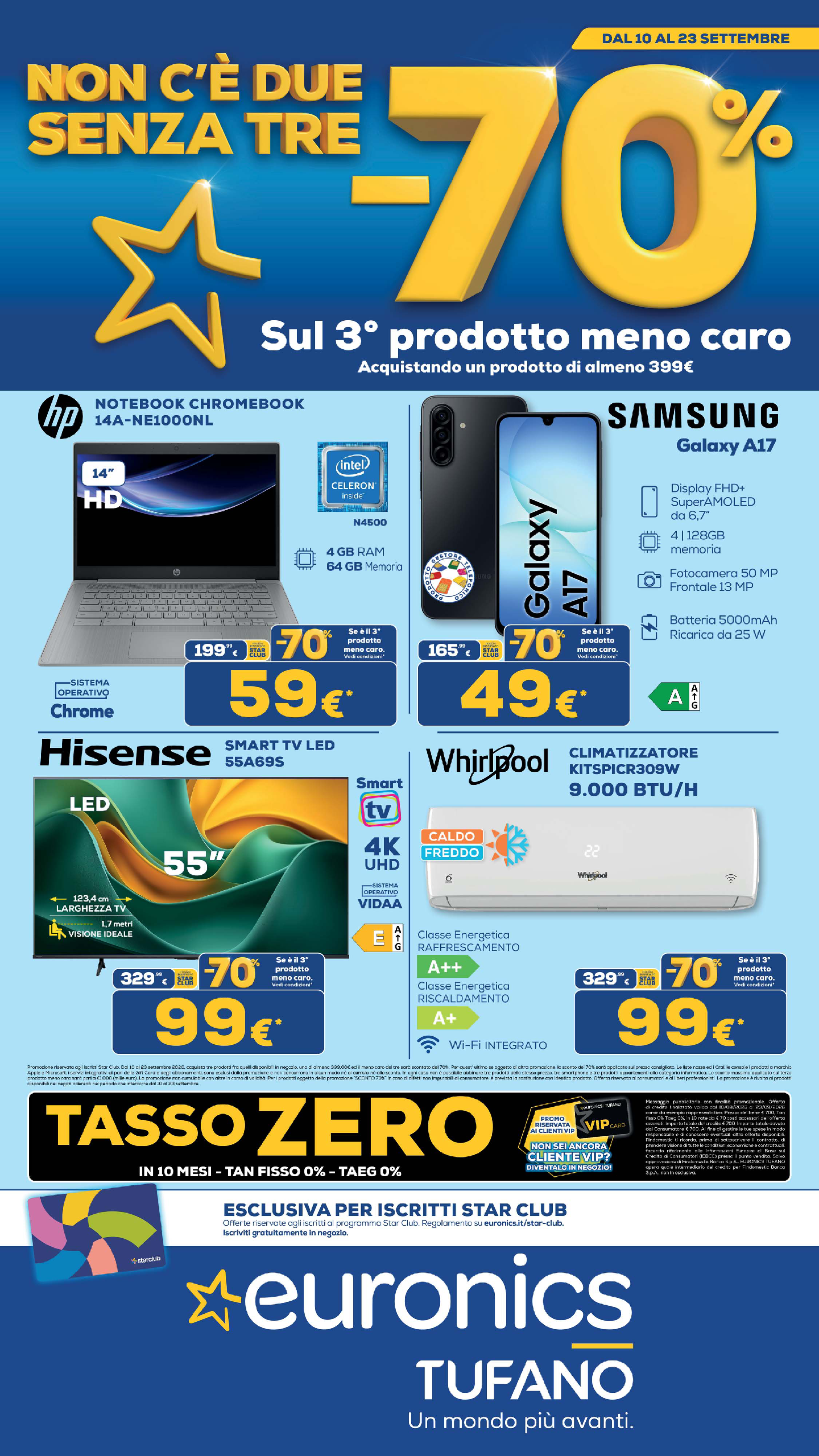 MENO 70 SUL TERZO PRODOTTO MENO CARO